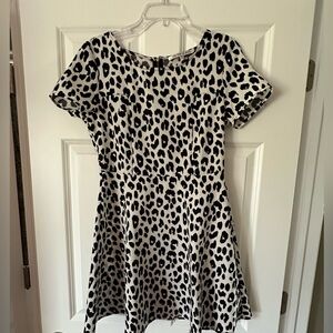 Black and White Skater Dress. Size Medium
